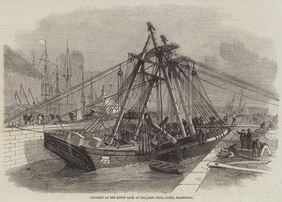 Accident at the Entry Lock of the East India Docks, Blackwall by Edwin Weedon